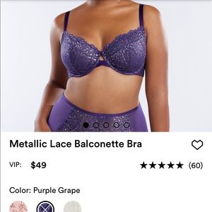 40 D Fenty Bra Metallic LaceSold Out